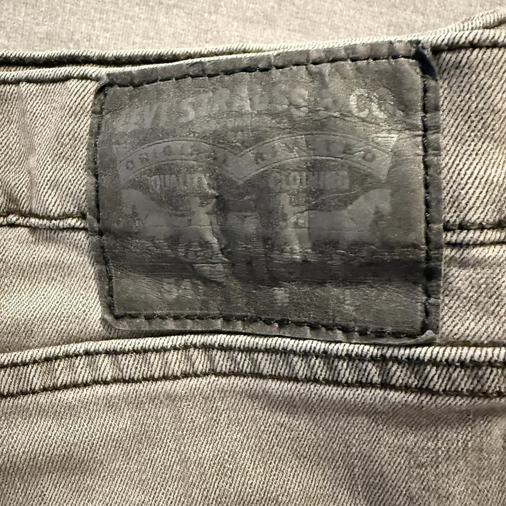 Levis 550 Relaxed Fit Jeans Mens 50x34 Gray Red Tab Denim Pants Big Size
